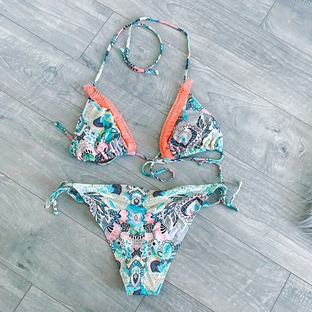 Target Xhilaration Triangle Two Piece Bikini Set - Picture 3 of 5